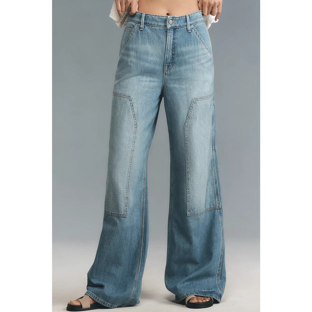 Good American Good Ease Mid-Rise Relaxed Carpenter Jeans NWT Size 2/26 - Picture 7 of 9